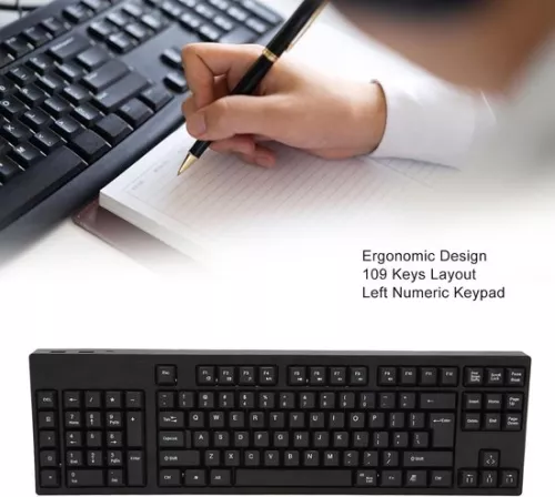 merkloos Ergonomic Left Handed Keyboard 109 Keys USB - Ergonomic Layout - Plug and Play - For Businesses and Designers . (8785309441397)