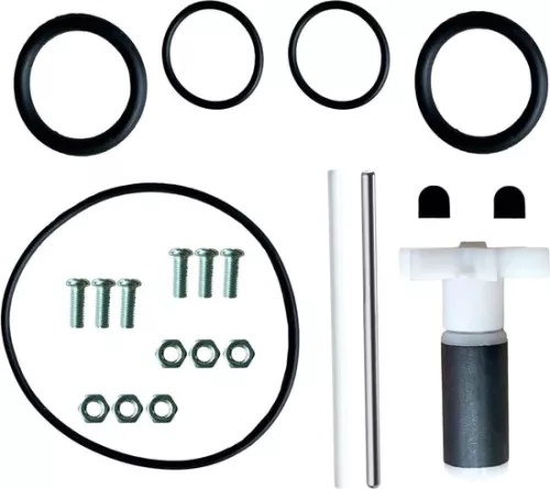 Lay Z Spa SaluSpa Coleman Water Pump Seal Conversion Kit with Impeller P4071 58113 E02 - Running Wheel, O-ring, Ceramic Shaft, Stainless Steel Shaft - Black