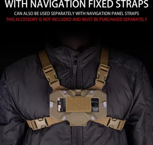 merkloos Tactical Plate Carrier Vest Attachments - Molle Chest Mount Phone Holder - Quick Release Navigation Board - Screen Size 4.7