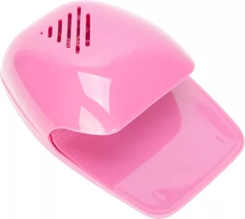 Professional Nail Fan Dryer - Portable Battery Operated Nail Polish Gel Dryer - Manicure Tool for Home Salon - Pink