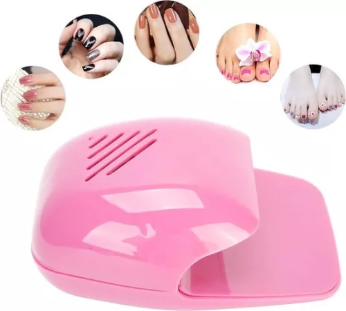 merkloos Professional Nail Fan Dryer - Portable Battery Operated Nail Polish Gel Dryer - Manicure Tool for Home Salon - Pink (8785305088275)