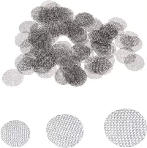 merkloos 100Pcs Stainless Steel Smoking Screens - Pipe Screen Filters for Smoking - Mesh Screens Wire Mesh Filter 15Mm . (8785300263530)