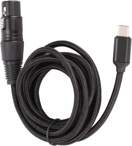 merkloos USB C to XLR Female Cable - Low Noise Type C Microphone Cable - Suitable for Windows - 3m . (6152350721785)