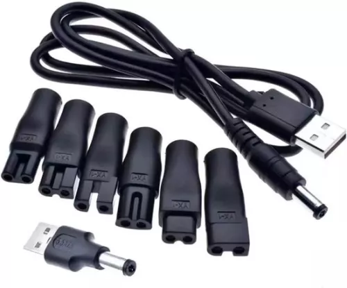 5V USB C Power Cord for Shaver with 6 Plugs - Universal Charger