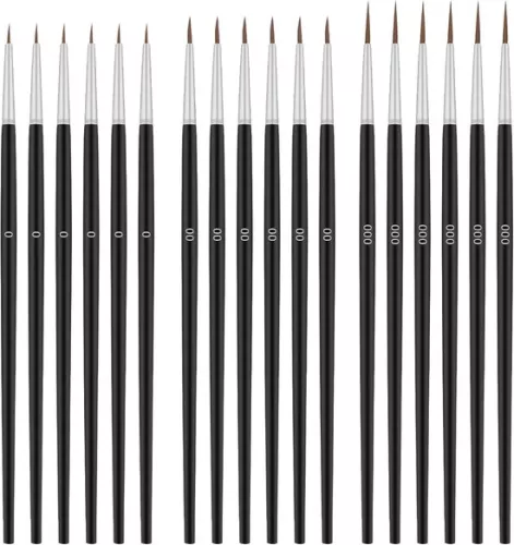Fine Tip Brush Set - Miniature Paint Brushes - 30 Pieces