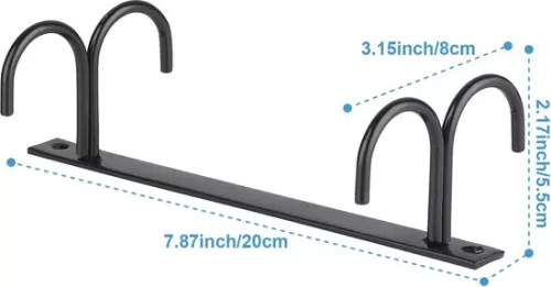 merkloos Cup holder under the cabinet, coffee cup holder with screws, 12 cup hooks under the rack, drying hooks for bar, for hanging cups, coffee cups, mugs, cups etc. black (6150450877807)