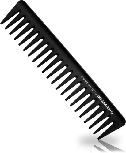 Premium Styling Comb Men - Unbreakable Carbon Comb for Hair and Beard - 19cm