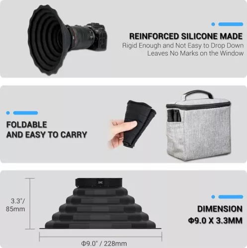 merkloos Silicone Lens Hood Skirt Anti-Reflection 77mm 82mm for Canon Nikon DSLR Camera Lens Collapsible Lens Hood Lens Protector (8785304986756)
