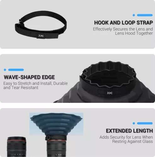 merkloos Silicone Lens Hood Skirt Anti-Reflection 77mm 82mm for Canon Nikon DSLR Camera Lens Collapsible Lens Hood Lens Protector (8785304986756)