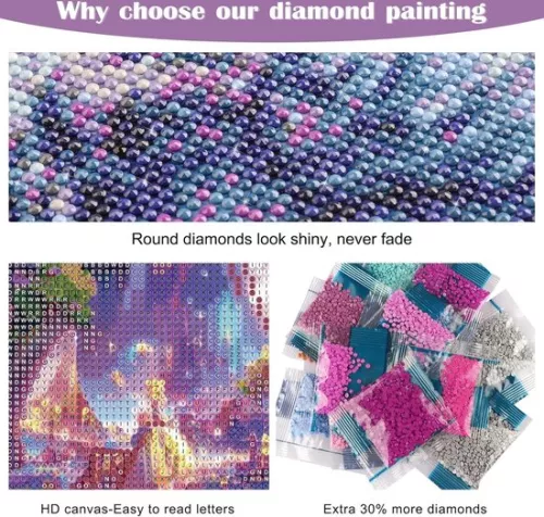 merkloos Wonderland Diamond Art - Full Round Diamond Painting Kit - Diamond Embroidery - Art Craft Kits - Adults - Diamond Painting Kits - Paintings Diamond painting (9508451716453)