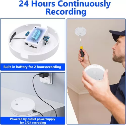 merkloos Wifi 5G/24G Hidden Camera 1080p HD Micro Camera - Wireless with Motion Detection and Night Vision (6152501525507)