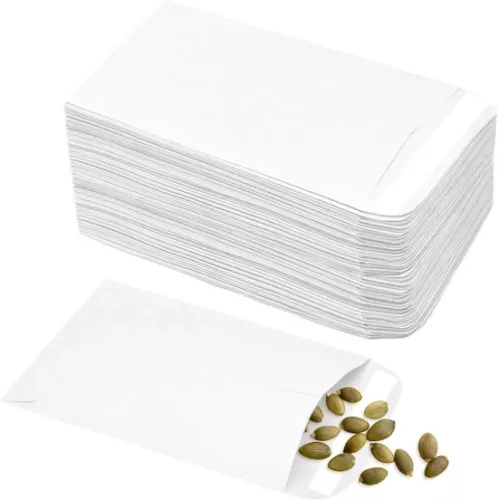 100 Pcs Small White Self-Adhesive Seed Envelopes Kraft Paper Coin Envelopes (10x6cm/3.9x2.4inch)