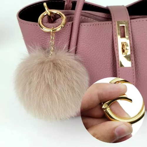 unbranded Round Carabiner - Keychains and Bags - 24 Pieces - Gold - Zinc Alloy (9505396897278)