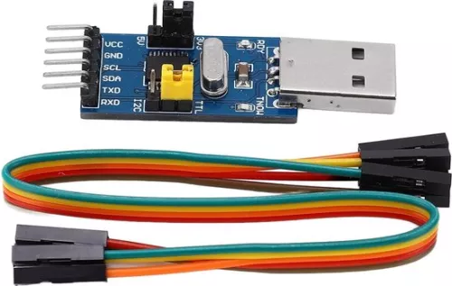 merkloos USB to IIC I2C UART Converter Adapter Module - Serial Data ISP Program Download - LED Lamp Status Display - Voltage Output . (8785310337641)