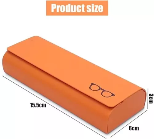 merkloos 4 Pcs Hard PU Leather Glasses Case, Hard Glasses Case, Portable Protective Case for Women, Men, Kids (4 Colors), Black, Gray, White, Orange, One Size, for Sunglasses, Reading Glasses, Sports Glasses (8410900986540)