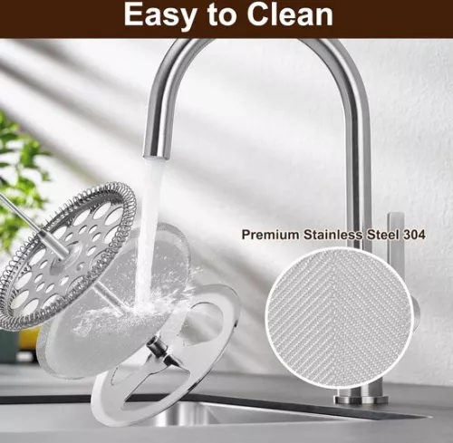 merkloos French Press Replacement Filter Sieve 1 Liter - Stainless Steel Coffee Press Filter - Mesh Replacement Filter Sieve - Coffee Press Sieve - 1000 ml - 8 Cups (8785310229946)