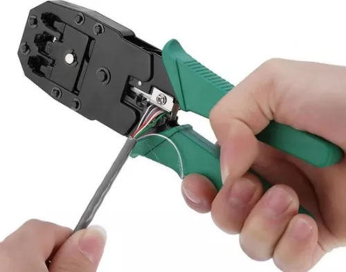 merkloos PREMIUM LAN Network Tester Set - Including Case - RJ45 / RJ12 / RJ11 / CAT5 / CAT5e / Cat6 / UTP / LAN - Cable Tester with Crimping Pliers & LSA Pliers (8720514720066)