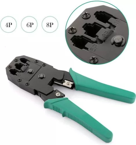 merkloos PREMIUM LAN Network Tester Set - Including Case - RJ45 / RJ12 / RJ11 / CAT5 / CAT5e / Cat6 / UTP / LAN - Cable Tester with Crimping Pliers & LSA Pliers (8720514720066)