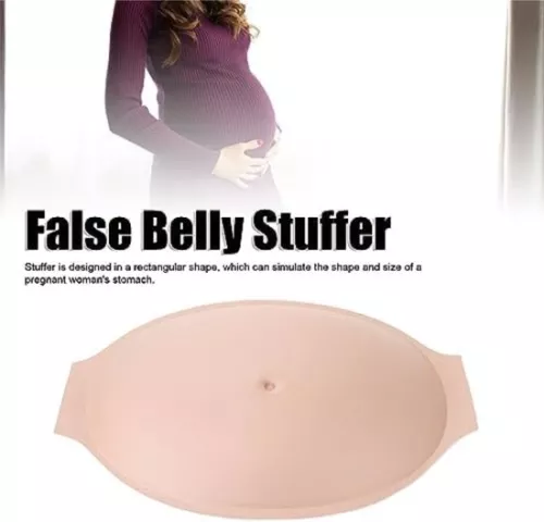 merkloos Realistic Artificial Silicone Fake Pregnancy Belly - Lightweight and Breathable - For Stage Performance, Photography, Cosplay (6152532220204)