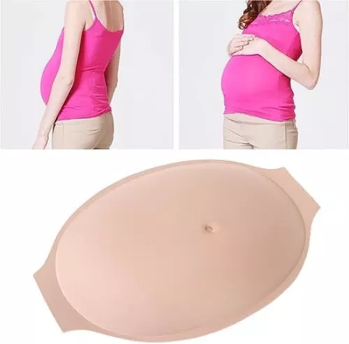 merkloos Realistic Artificial Silicone Fake Pregnancy Belly - Lightweight and Breathable - For Stage Performance, Photography, Cosplay (6152532220204)