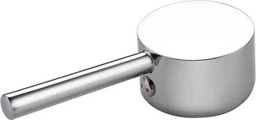 Single handle faucet handle set 25mm/35mm/40mm cartridge - universal metal replacement handle - knob and adjusting screw - polished chrome