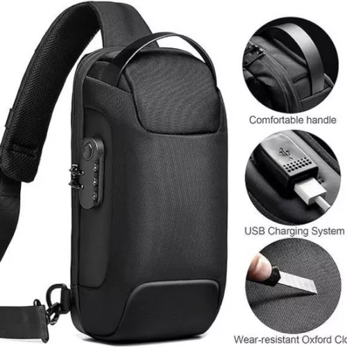 merkloos Shoulder Bags - Crossbody Bag - Chest Bag - Anti-Theft & Waterproof - With USB - Women - Men - Crossbody Bag Men - Stylish and Practical Sling Bag - Crossbody Bag for Daily Use, Walking, Travel & Festivals - 33x16x9.5cm (9903226206694)
