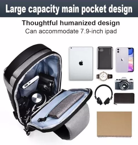 merkloos Shoulder Bags - Crossbody Bag - Chest Bag - Anti-Theft & Waterproof - With USB - Women - Men - Crossbody Bag Men - Stylish and Practical Sling Bag - Crossbody Bag for Daily Use, Walking, Travel & Festivals - 33x16x9.5cm (9903226206694)