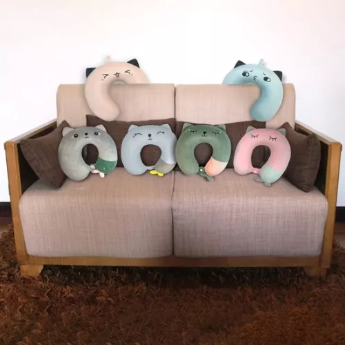 merkloos Soft Memory Foam Neck Pillow for Adults and Kids - U-Shaped Travel Pillow for Home, Office, Camping and Travel - Green (7595980995802)