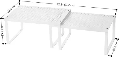 merkloos Kitchen cupboard insert - stackable and expandable - set of 2 (9506646552732)