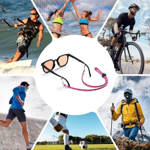 unbranded Glasses Strap - Sporty Glasses Holder - 6 Pieces - Unisex (9501546266536)