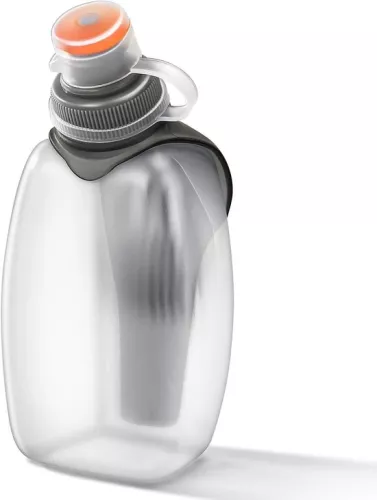 Small sports water bottle for jogging and running - BPA-free and leak-proof with back clip (250 ml)