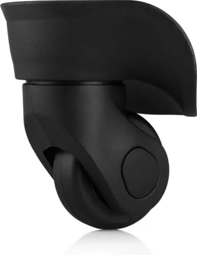 Pair of universal suitcase wheels, durable rubber, quiet, multi-directional, Suitable for suitcase luggage, spare repair wheels (small black 2 pieces)