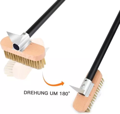 merkloos Set of 4 Pizza Accessories for Home and Restaurant - Perforated Pizza Peel, Pizza Spatula, and Cleaning Brush (9504593776461)