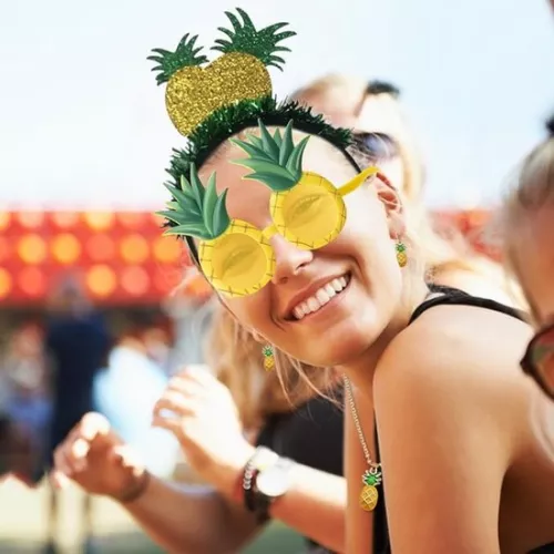 Tropical Pineapple Outfit - Hair Accessory - Sunglasses - Skirt and Accessories - Carnival