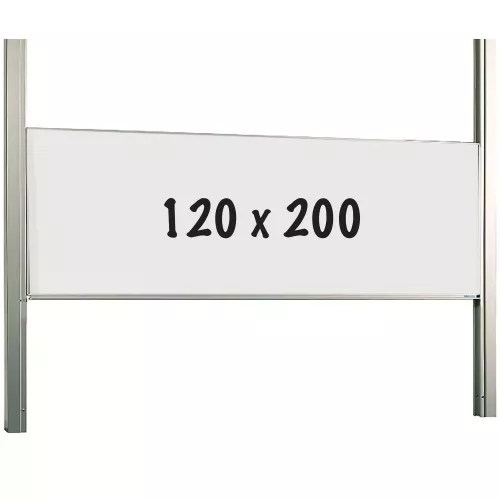 Whiteboard Deluxe Lanny - Enamel steel - Sliding mechanism - Weekly planner - Monthly planner - Yearly planner - Magnetic - White - 120x200cm