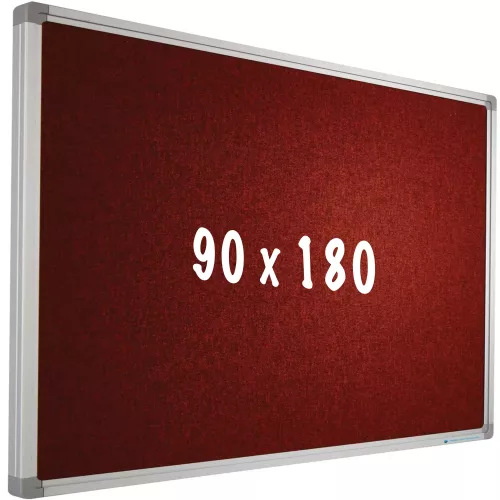 Bulletin board Camira fabric PRO Fernando - Aluminum frame - Easy assemble - Drawing pins - Red - Pinboards - 90x180cm
