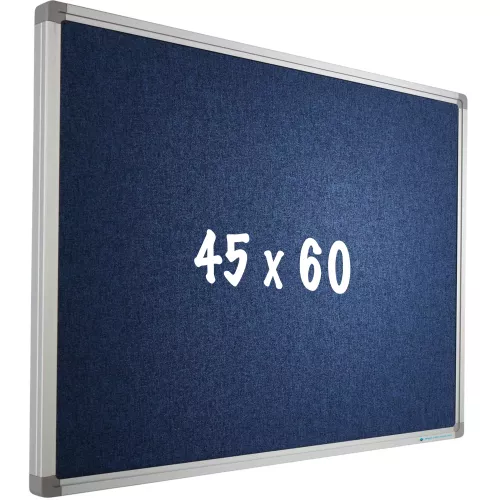 Bulletin board Camira fabric PRO Robbins - Aluminum frame - Easy assemble - Drawing pins - Blue- Pinboards - 45x60cm
