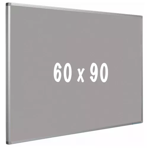 Bulletin board cork PRO Espinoza - Aluminum frame - Easy assemble - Drawing pins - Gray - Pinboards - 60x90cm