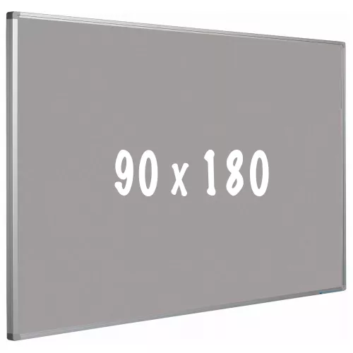 Bulletin board cork PRO Reid - Aluminum frame - Easy assemble - Drawing pins - Gray - Pinboards - 90x180cm