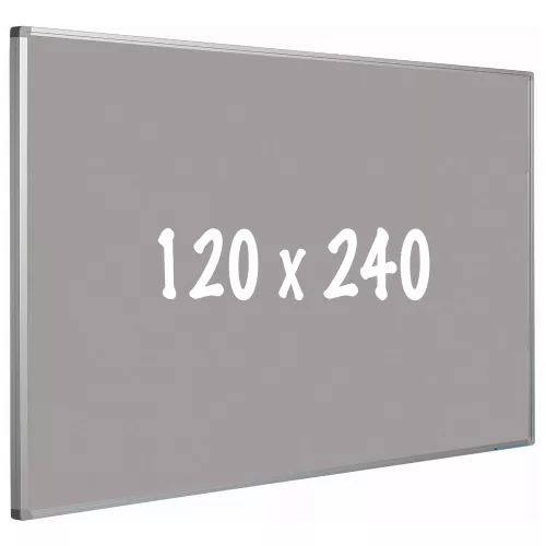 Bulletin board cork PRO Bowman - Aluminum frame - Easy assemble - Drawing pins - Gray - Pinboards - 120x240cm