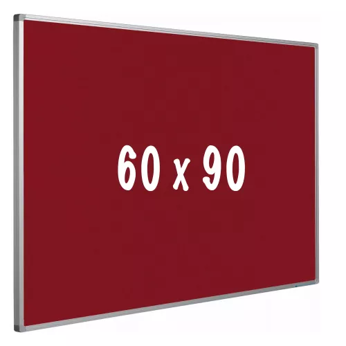 Bulletin board cork PRO Daugherty - Aluminum frame - Easy assemble - Drawing pins - Red - Pinboards - 60x90cm