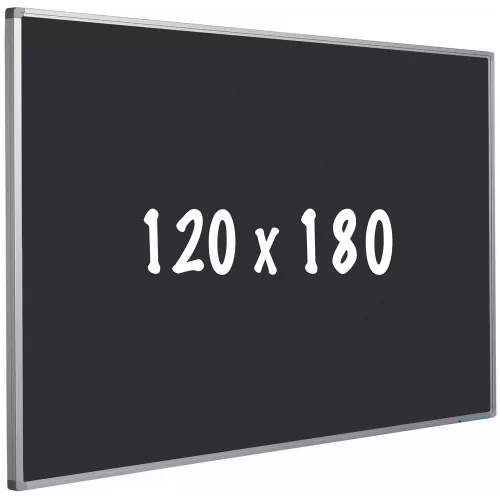 Bulletin board cork PRO Ortega - Aluminum frame - Easy assemble - Drawing pins - Black - Pinboards - 120x180cm