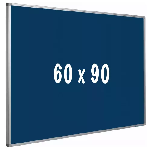 Bulletin board cork PRO Modesto - Aluminum frame - Easy assemble - Drawing pins - Blauw - Pinboards - 60x90cm