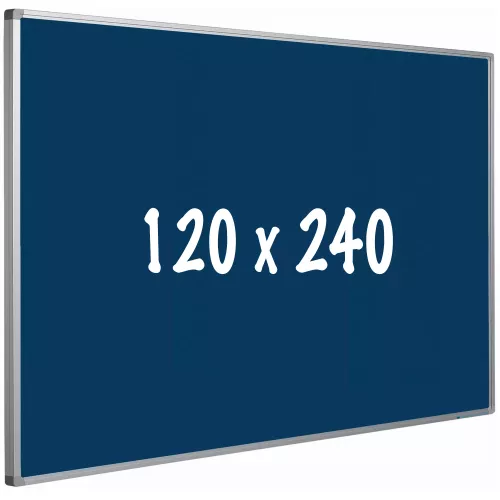 Bulletin board cork PRO Lyons - Aluminum frame - Easy assemble - Drawing pins - Blauw - Pinboards - 120x240cm