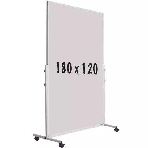 Mobile whiteboard painted steel PRO Boyd - Weekly planner - Monthly planner - Yearly planner - Magnetic - 180x120cm
