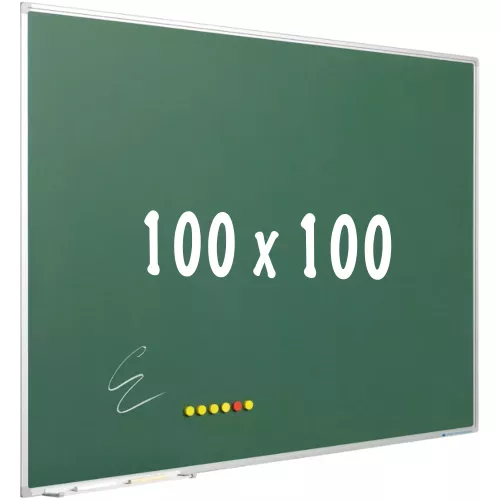 Chalkboard PRO Hallie - Magnetic - Schoolboard - Easy assembly - Enamel steel - Green - 100x100cm