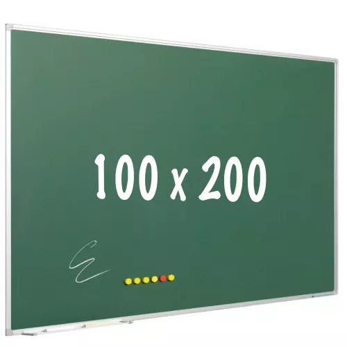 Chalkboard PRO Ellison - Magnetic - Schoolboard - Easy assembly - Enamel steel - Green - 100x200cm