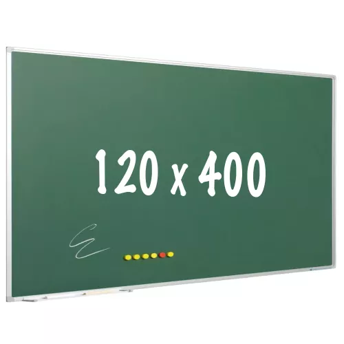 Chalkboard PRO Loraine - Magnetic - Schoolboard - Easy assembly - Enamel steel - Green -120x400cm