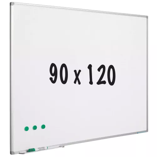 Whiteboard enamel steel Brock - White - Magnetic - 90x120cm