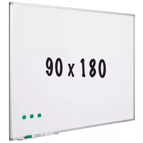 Whiteboard enamel steel Ortega - White - Magnetic - 90x180cm
